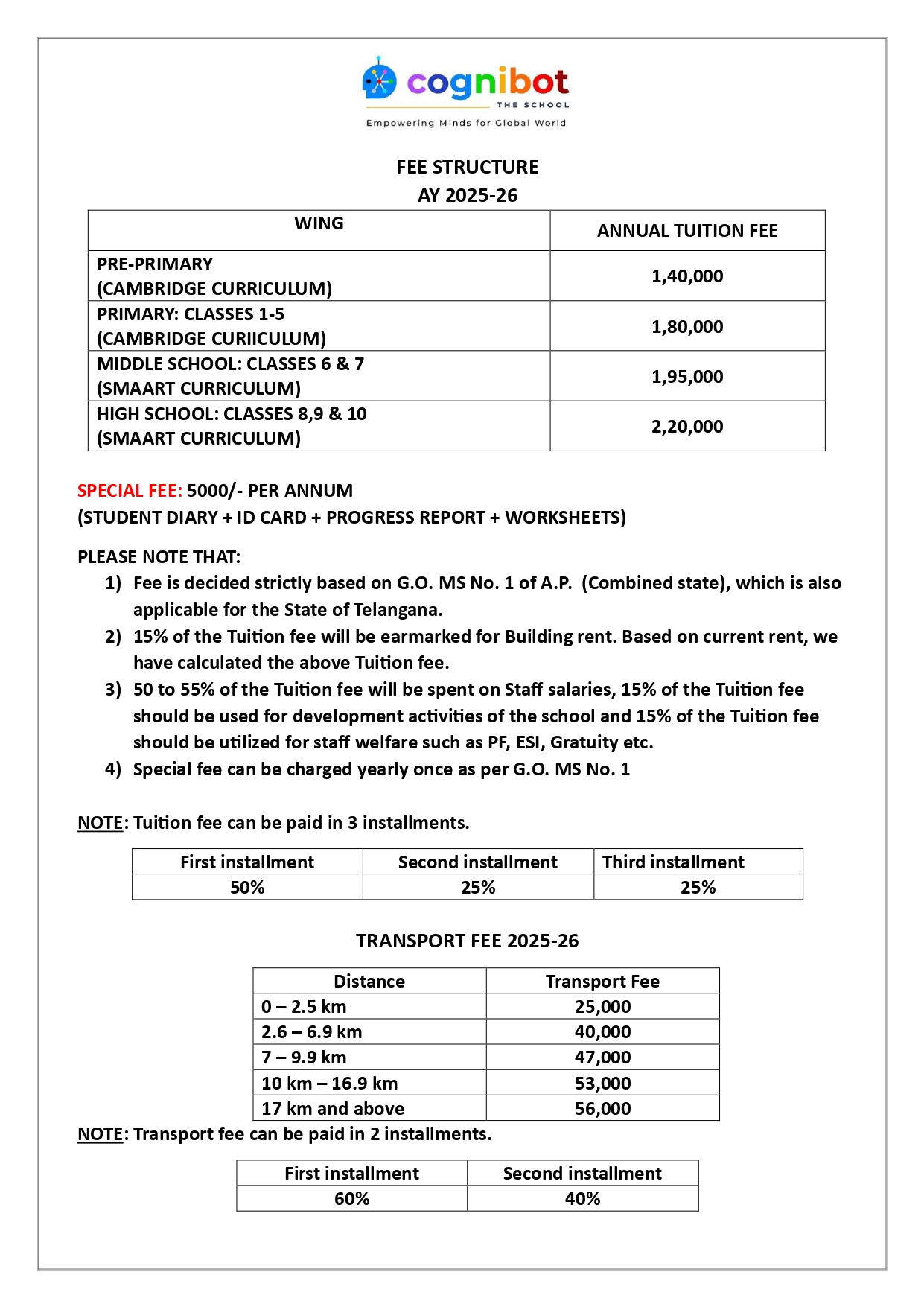 Fee Structure 25-26